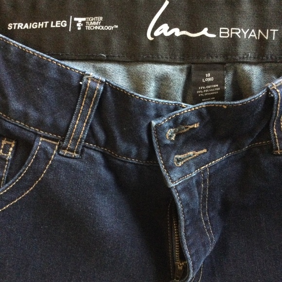 Lane Bryant Straight Leg Jeans Dark Size 18 Long - Picture 5 of 10